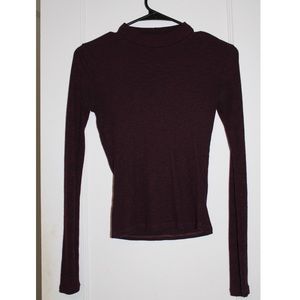 Burgundy, long sleeve sweater